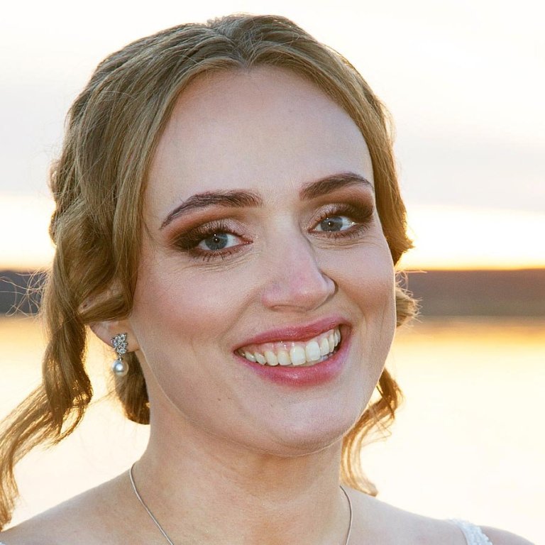 Hrund á brúðkaupsdaginn. AÐSEND MYND