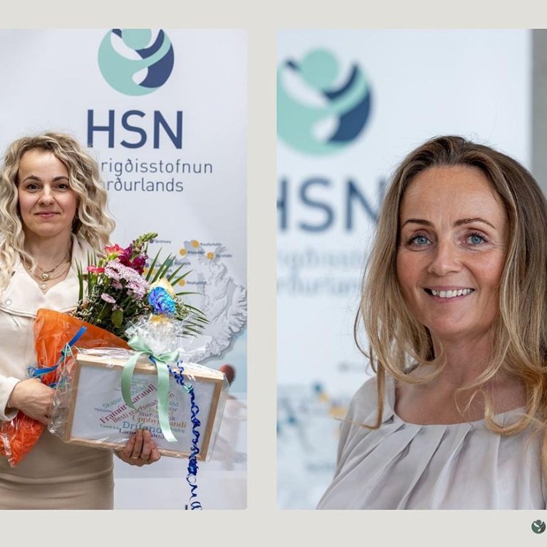 Teresa og Hulda Þórey. MYND AF HSN.IS