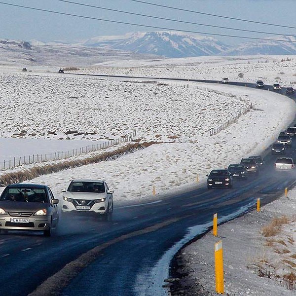Umferð í Húnavatnssýslu fyrir nokkrum árum. MYND: ÓAB
