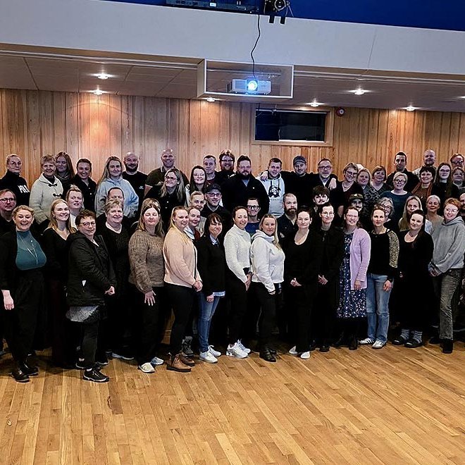 Starfsfólk Húnabyggðar á starfsdegi í lok nóvember. MYND AF FB-SÍÐU HÚNABYGGÐAR