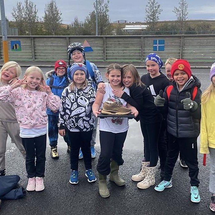 Hamingjusamir nemendur í 3. bekk. MYND: HÚNASKÓLI.iS