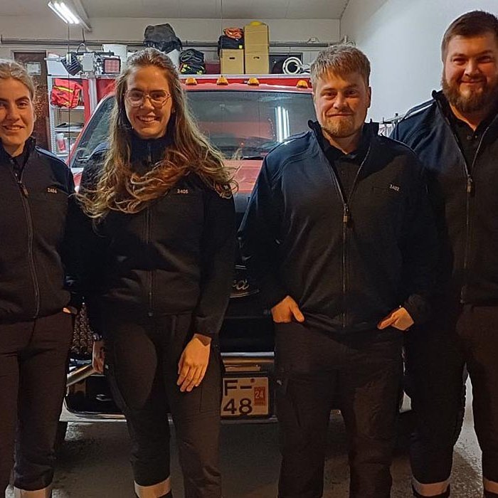 Fjórir nýliðanna mættir á stöðina. MYND: HÚNAÞING.IS