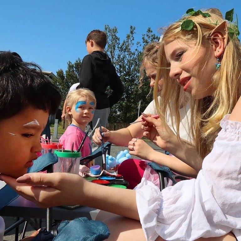 Það var boðið upp á andlirsmálun á Húnavöku. MYNDIR: ÓAB