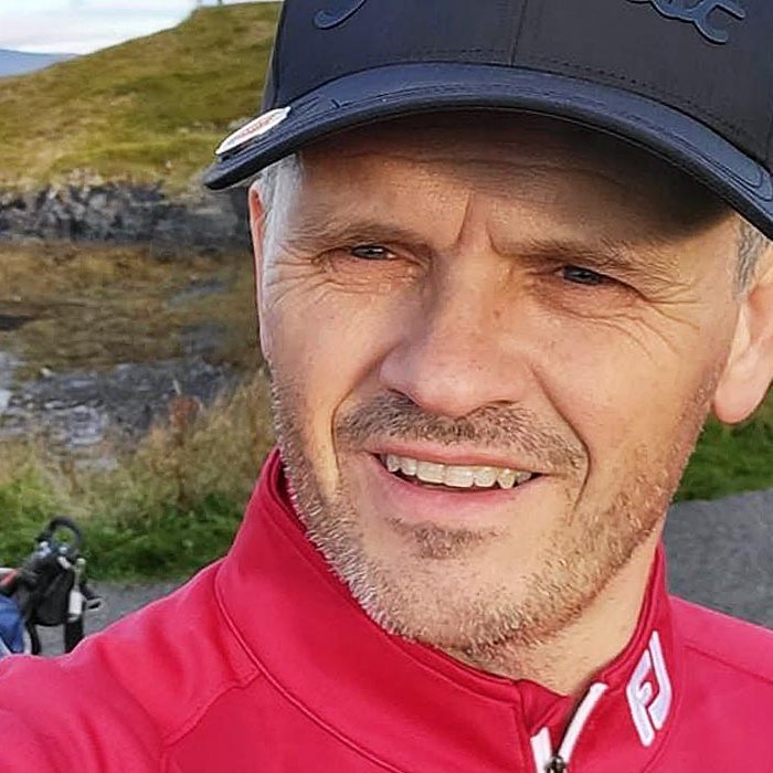 Auðunn ... væntanlega á golfvellinum. MYND AF FB