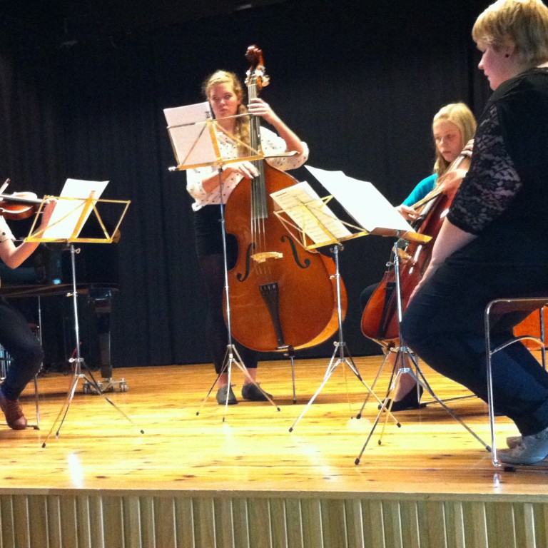 Gleði á vortónleiknum strengjadeildar Tónlistarskólans