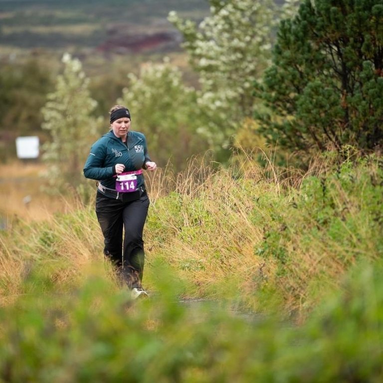 Þuríður í hlaupinu. MYND AÐSEND