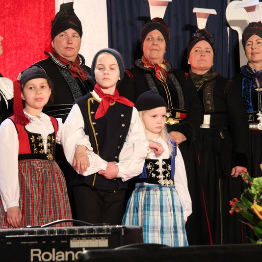 Sýndir voru þjóðbúningar frá ýmsum tímum. Myndir: FE