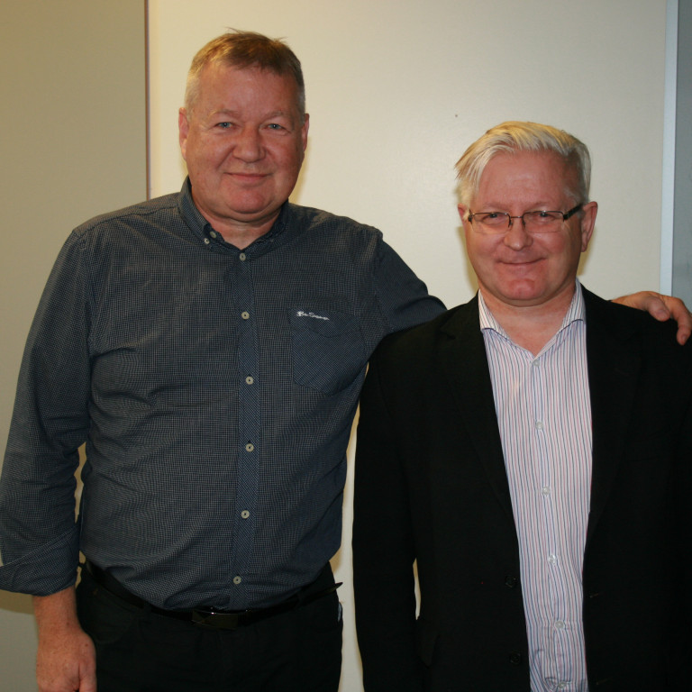 Óskar Björnsson, skólastjóri Árskóla og Sveinn Sigurbjörnsson, skólastjóri Tónlistarskóla Skagafjarðar. Mynd: KSE