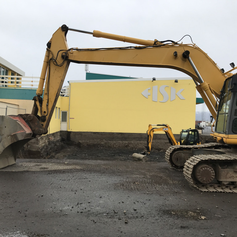 Framkvæmdir hófust um síðustu helgi. Mynd: FISK.is.