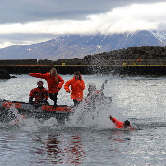Björgunarsveitin Grettir stóð fyrir skemmtidagskrá við höfnina á Hofsósi. Myndir:FE