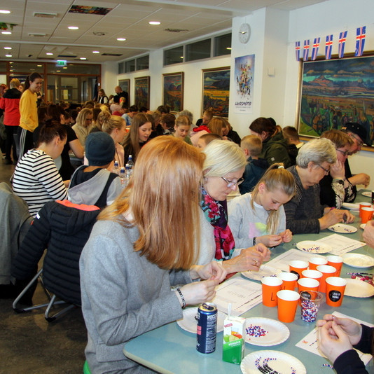 Perlað af Krafti á Landsmóti. Mynd:FE