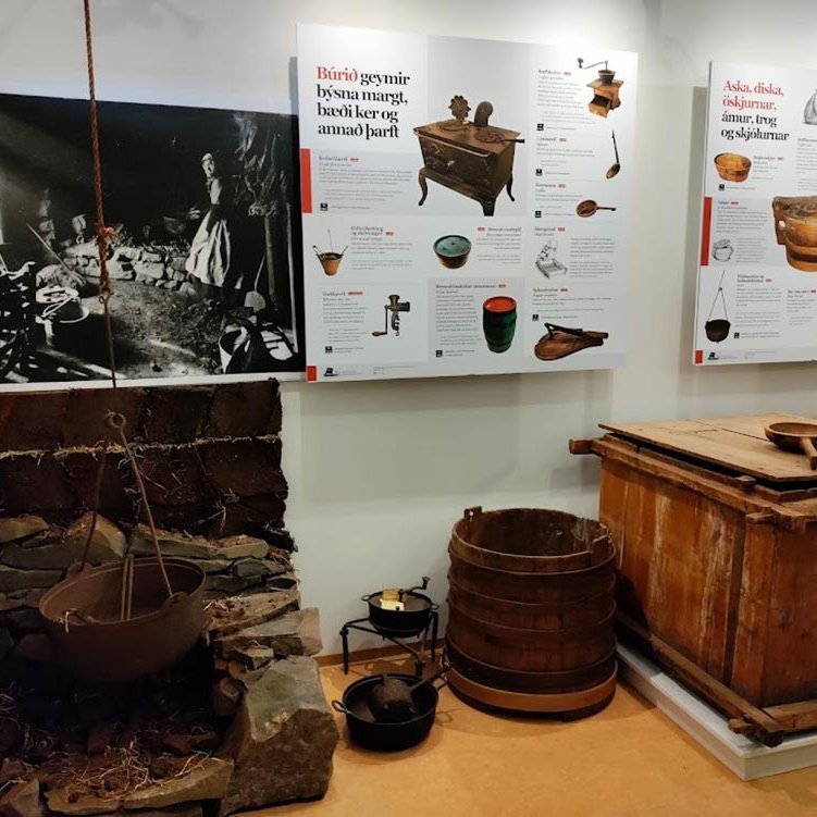 Frá sýningunni á Byggðasafinu á Reykjum í Hrútafirði. MYNDIR: GR