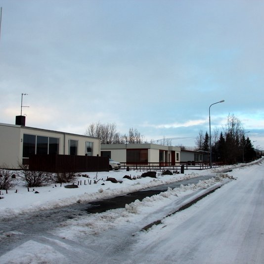 Stærstur hluti íbúðarhúsnæðis á Blönduósi er í einbýli. Mynd:FE