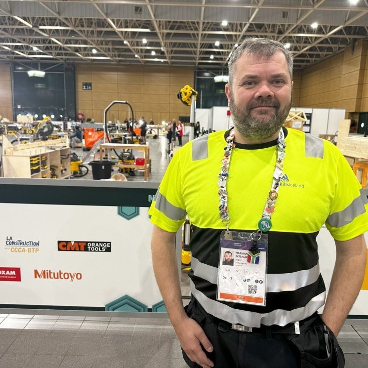 Hrannar Freyr Gíslason á Worldskills 2024.MYND FNV.IS