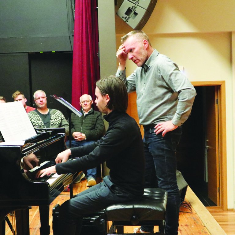 Valmar og Alexander á æfingu.MYND GG