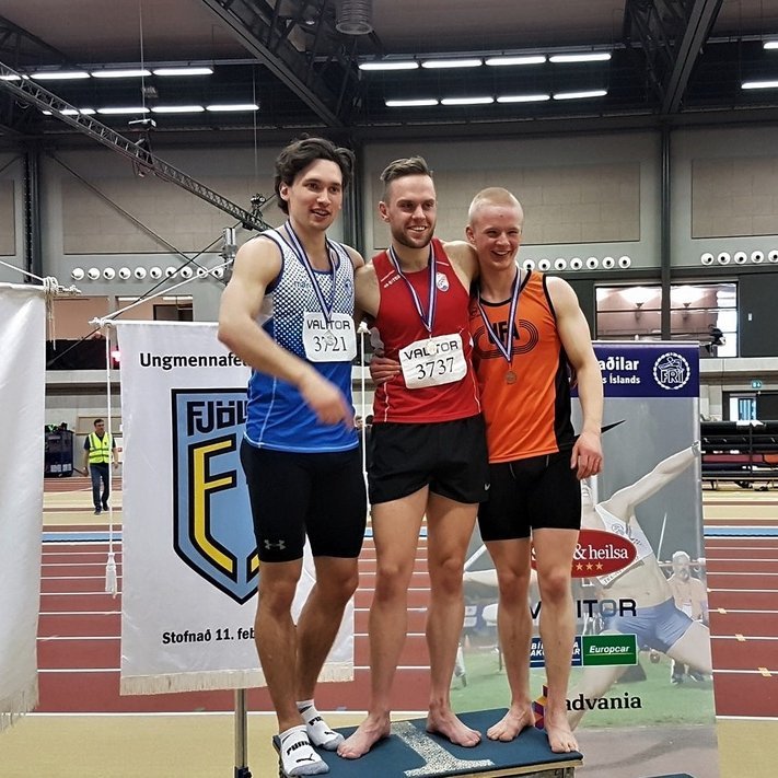 Benjamín Jóhann - Ísak Óli - Gunnar. (Mynd: Fb. EMV)