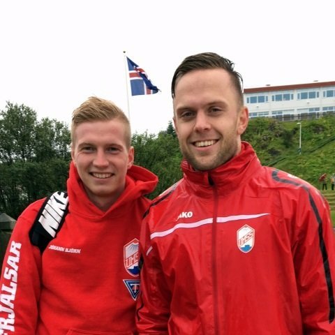 Jóhann Björn Sigurbjörnsson og Ísak Óli Traustason. Mynd: tindastoll.is/frjalsar