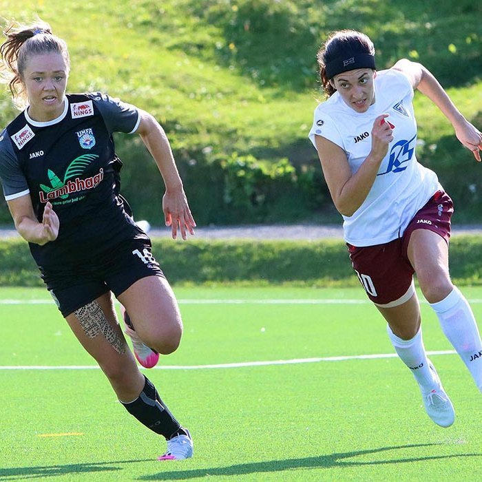 Jackie Altschuld átti flottan leik í kvöld. Hér er hún á sprettinum í leik gegn Aftureldingu. MYND: ÓAB