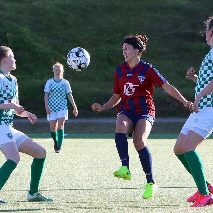 Jackie hefur verið að spila vel fyrir lið Tindastóls í sumar og hún gerði annað mark liðsins í gærkvöldi. MYND: ÓAB