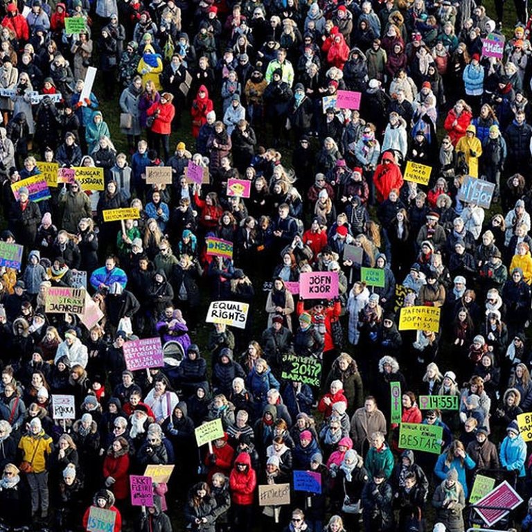 Frá Kvennafrídeginum, sem er reyndar ekki í dag. MYND: EGGERT / MBL.IS