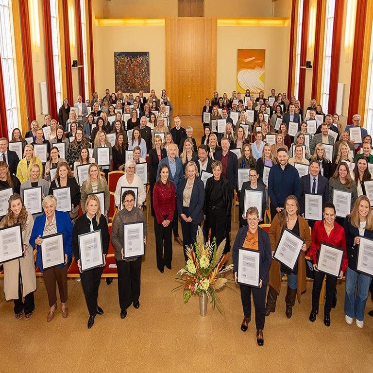 Frá afhendingu Jafnvægisvogarinnar 2025. MYND: SILLA PÁLS