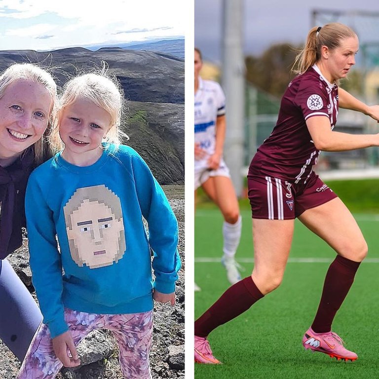 Jóhanna Ey (og dóttir), Bryndís Rut. Mynd: Aðsend.