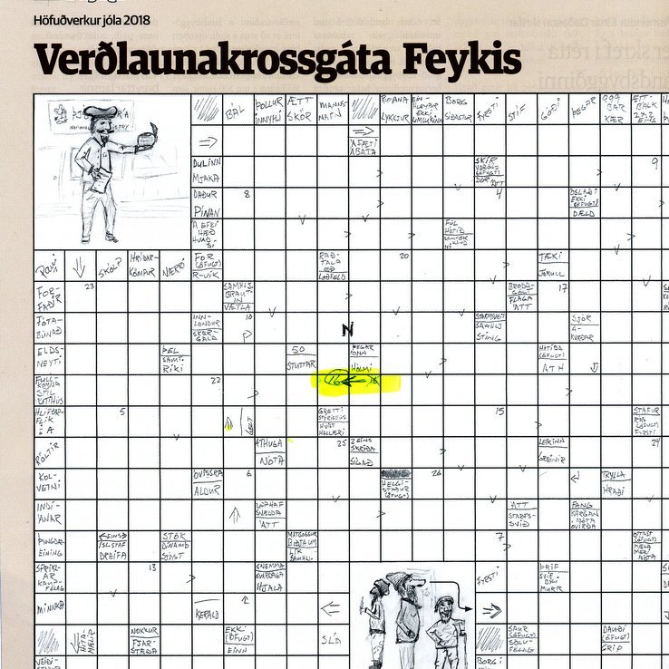 Tölustafurinn 16. á að vera í næsta reit til vinstri svo gátan gangi fullkomlega upp.