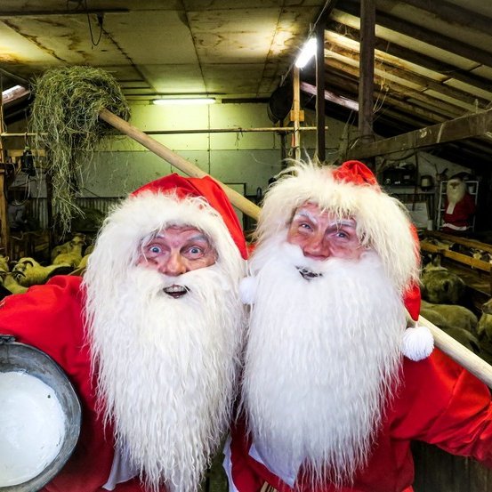 Jólasveinar landsins hafa staðið í ströngu upp á síðkastið. Mynd:Facebooksíðan Jólasveinninn.is