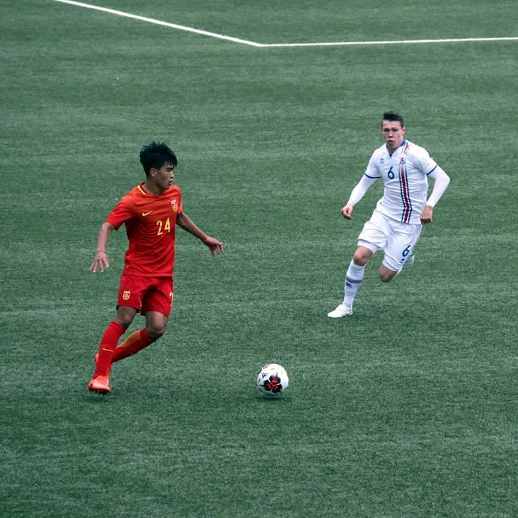 Jón Gísli í leiknum í gær. Mynd: www.ksi.is