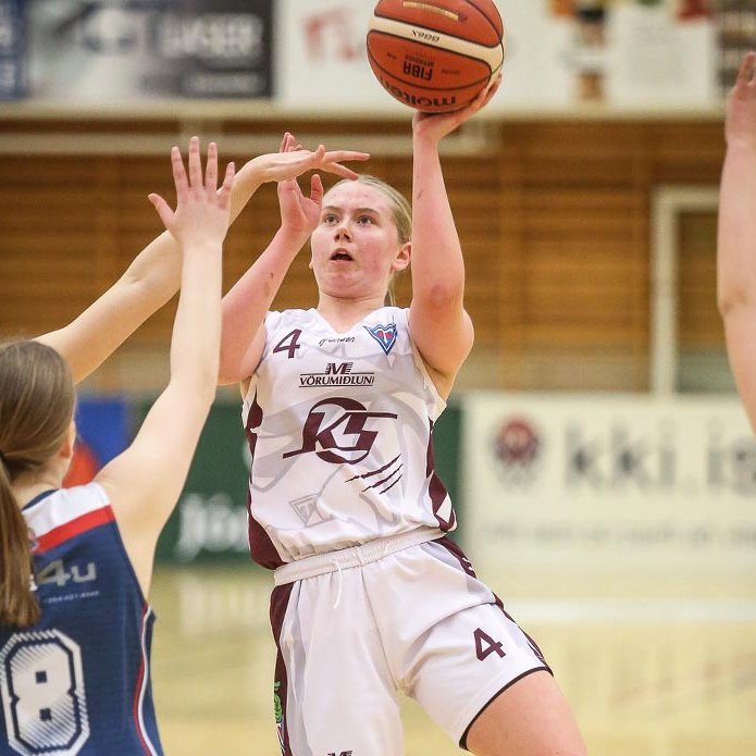 Karen Lind var með fimm stig gegn Keflavíkurstúlkum. MYND: HJALTI ÁRNA