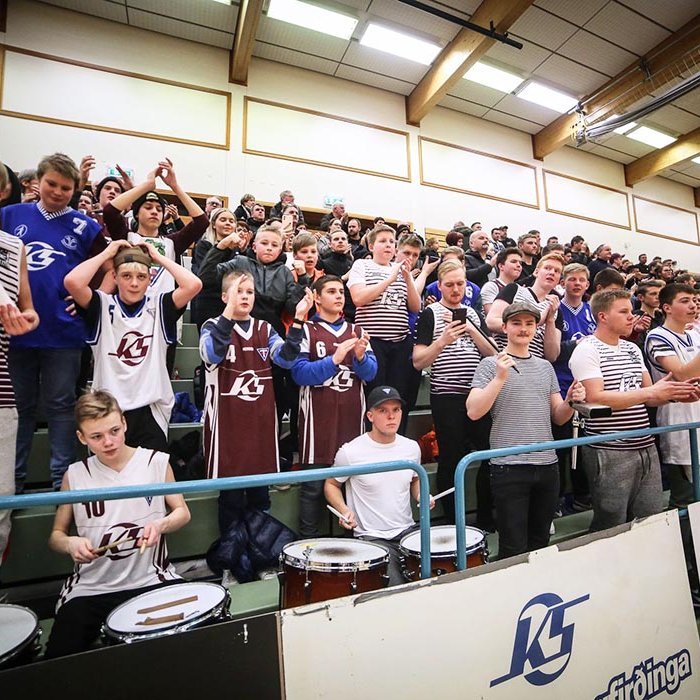 Stuð í stúkunni síðasta vetur. MYND: HJALTI ÁRNA