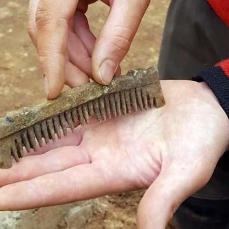 Bronskamburinn sem fannst á Þingeyrum. Mynd: Steinunn Kristjánsdóttir, tekin af vef Ríkisútvarpsins.