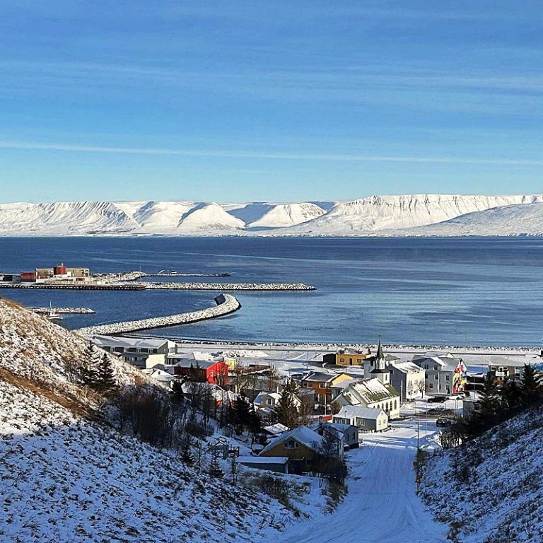 Sennilega verður veðrið svipað þessu á öskudagsmorgni en þessi mynd var tekin sl. laugardag. MYND: ÓAB