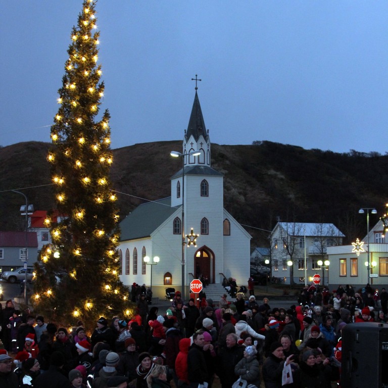 Jólastemning á Kirkjutorginu - Myndband