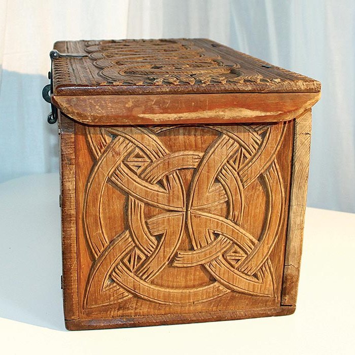 Útskorni kistillinn sem var fyrirmynd að nýju tákni skagfirsku safnanna. MYND: BYGGÐASAFN SKAGFIRÐINGA