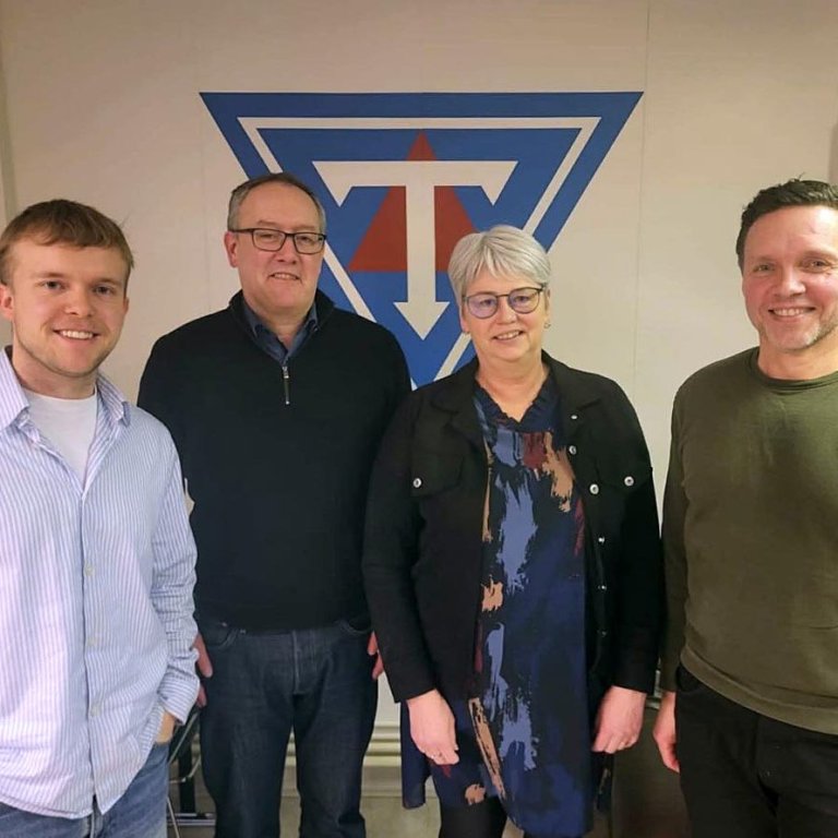 Jóhann Daði, Maggi Helga, Guðný Axels og Hjörtur Elefsen en Maggi og Guðný voru að stíga út úr stjórn knattspyrnudeildar. MYND AF SÍÐU KNATTSPYRNUDEILDAR UMFT