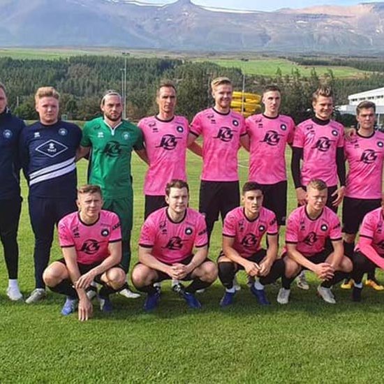 Sigurlið Kormáks/Hvatar á Hrafnagilsvelli. MYND AF FB