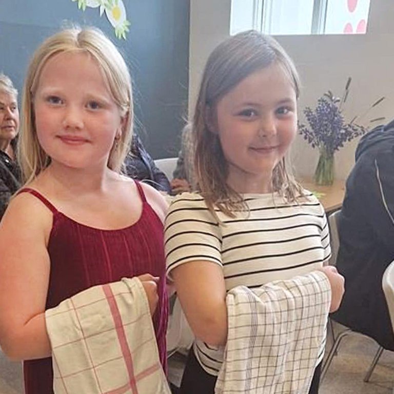 Hér eru tveir framtíðarþjónar á ferð. Myndir teknar af Facebook-síðu Húnabyggðar.