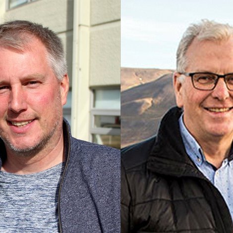 Kristinn Jónasson, bæjarstjóri í Snæfellsbæ og formaður stjórnar Sorpurðunar Vesturlands og Magnús B. Jónsson, formaður stjórnar Norðurár bs.