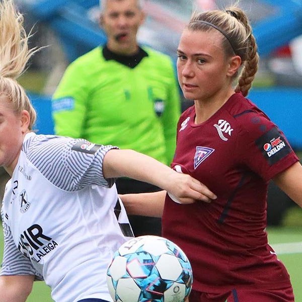 Kristrún í baráttunni síðasta sumar. MYND: ÓAB