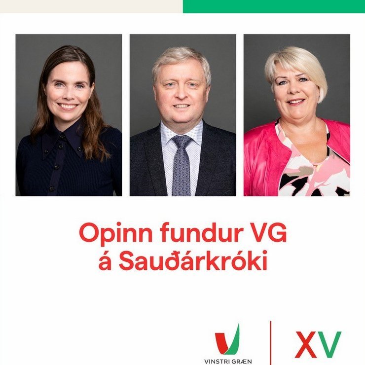 Katrín Jakobsdóttir á opnum fundi VG á Sauðárkróki