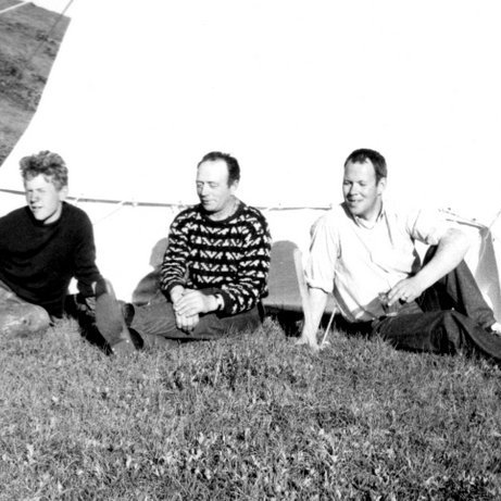 Páll Halldórsson er lengst til hægri við tjaldið hjá Ullarkvísl, en hverjir voru hinir? Aðsendar myndir?