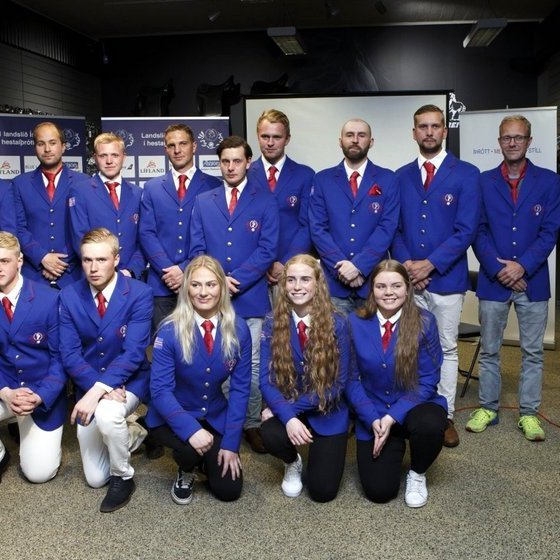 Landslið í hestaíþróttum fyrir HM í Berlín. Mynd: lhhestar.is.