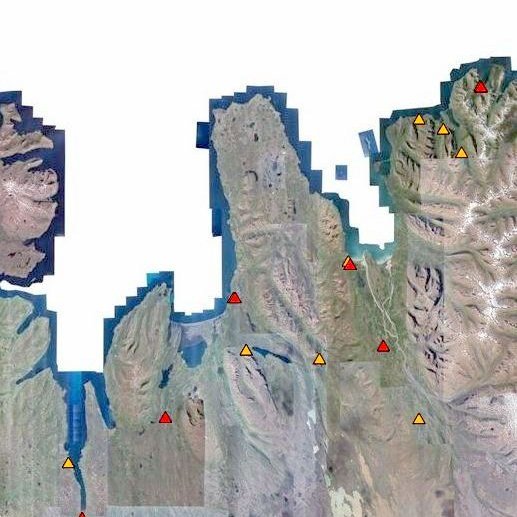 Skjáskot af kortasjá Orkustofnunar sem sýnir hvar hleðslustöðvar er að finna.