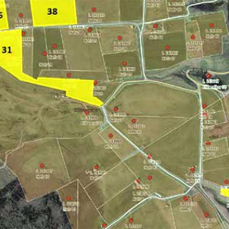 Kort sem sýnir lóðirnar sem um ræðir. MYND AF SKAGAFJÖRÐUR.IS