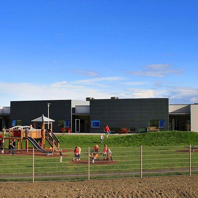 Leikskólinn Ársalir á Króknum á fallegum sumardegi. MYND: SKAGAFJÖRÐUR.IS