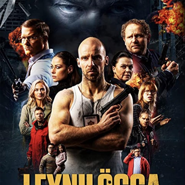 Auddi Blö og félagar prýða plaggat Leynilöggu. MYND AF NETINU