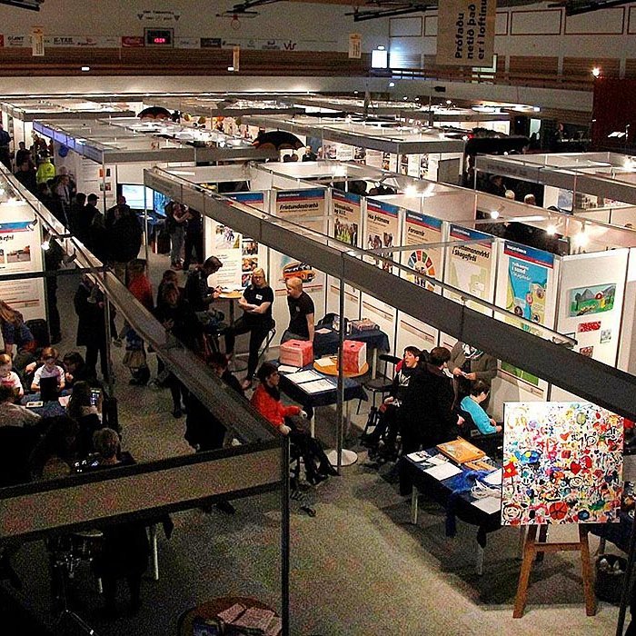 Frá sýningunni Lífsins gæði og gleði í íþróttahúsinu á Króknum vorið 2014. MYND: ÓAB