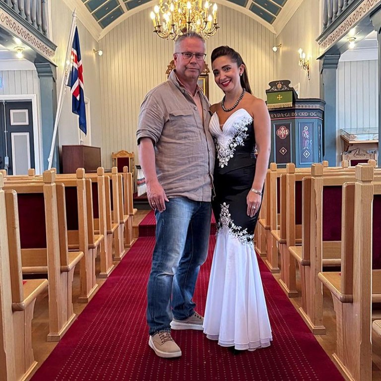 Jón Hilmarsson og Alexandra Chernyshova. AÐSEND MYND
