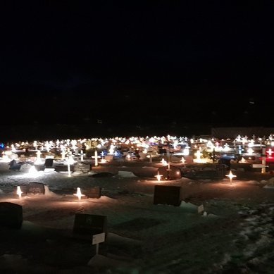 Mikill ljósagangur á Nöfum á morgun